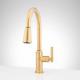 Signature Hardware 476860 Greyfield Pull Down Kitchen Faucet, Brushed Gold