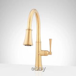 Signature Hardware 477057 Perdita 1.8 GPM Pull-Down Kitchen Faucet, Brushed Gold