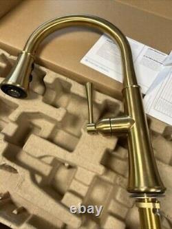 Signature Hardware 477057 Perdita 1.8 GPM Pull-Down Kitchen Faucet, Brushed Gold