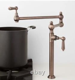 Signature Hardware Fatsani 422772 Deck Mount Pot Filler Faucet Bronze $426 New
