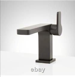 Signature Hardware Hibiscus Single Hole Bathroom Faucet Matte Black 447847