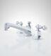 Signature Hardware New York Widespread Bath Faucet With Lever Handles In Chrome