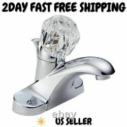 Single Handle Bathroom Faucet Center Set Silver Chrome 2DAY FAST FREE SHIPPING