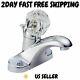 Single Handle Bathroom Faucet Center Set Silver Chrome 2day Fast Free Shipping