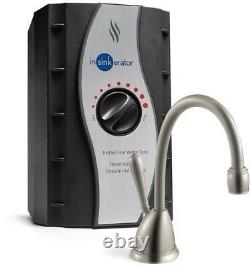 Single-Handle Instant Hot Water Dispenser in Satin Nickel with temperature control
