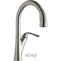 Single Hole Kitchen Faucet with Pull-down Spray