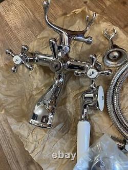 Solid Brass Victorian Wall Mount Tub and Shower Faucet, HB Huntington Brass