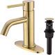 Trustmi Brass Single Lever Single Hole Bathroom Basin Sink Faucet With Pop Up Dr