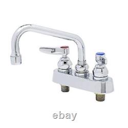 TS Brass B-1110 Workboard Faucet, Deck Mount, 4 Centers, 6 Swing Nozzle Lever