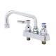 Ts Brass B-1110 Workboard Faucet, Deck Mount, 4 Centers, 6 Swing Nozzle Lever