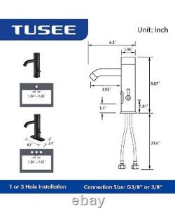 TUSEE Manual and Automatic Bathroom Faucet, Touchless Bathroom Faucet