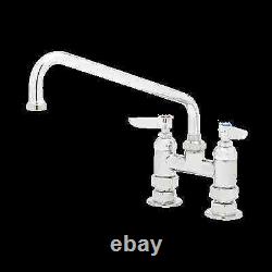 T&S Brass B-0226 4 Deck Mount Workboard Faucet with 10 Swing Spout