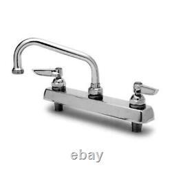 T&S Brass B-1123 12 in Deck Mount Faucet With 8 in Centers