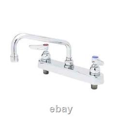 T&S Brass B-1123-XS 8 Deck Mount Workboard Faucet with 12 Swing Spout