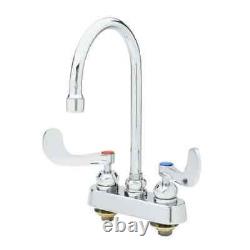 T&S Brass B-1141-04-CR 4 Deck Mount Workboard Faucet with 5-3/4 Swing Gooseneck