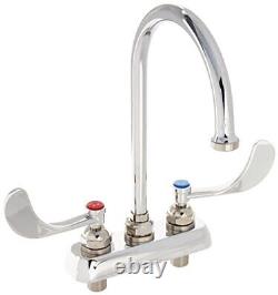 T&S Brass B-1141-04 Deck Mount Workboard Faucet with 4-Inch Centers Swivel Go