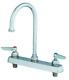 T&s Brass B-1142 Workboard Faucet, Deck Mount, 8-inch Centers, Swivel Gooseneck