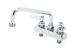T&s Brass B-2491 Workboard Faucet Deck Mount 4-inch Centers 8-inch Swing Nozz