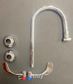 T&S Brass B-2865-04 Medical Faucet, Deck Mount, 8 Centers in Polished Chrome