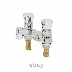 T&S Brass TB0831 Metering Faucet, Deck Mount, 4 Centers, Aerator, Push Button H
