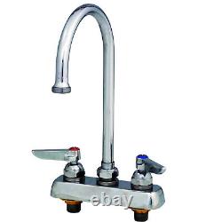 T&S Brass Workboard Deck Mounted Faucet With 4 Centers & 133X Swing Gooseneck