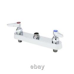 T and S Brass B-1120-LN 8 Center Deck Mounted Workboard Faucet Chrome