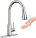 Touchless Kitchen Faucet With Pull Down Sprayer, Brushed Nickel Faucet For Kitch