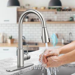 Touchless Kitchen Faucet with Pull down Sprayer, Brushed Nickel Faucet for Kitch