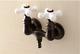 Two-handle 2-hole Tub Wall Mount Clawfoot Tub Faucet, Oil Rubbed Ae39t5