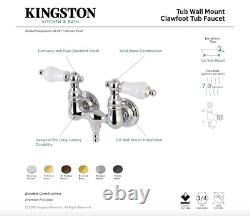 Two-Handle 2-Hole Tub Wall Mount Clawfoot Tub Faucet, Oil Rubbed Bronze AE35T5