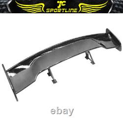 Universal 57 inch Adjustable JDM Trunk Spoiler Wing GT Style Gloss Black ABS