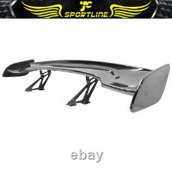 Universal 57 inch Adjustable JDM Trunk Spoiler Wing GT Style Gloss Black ABS