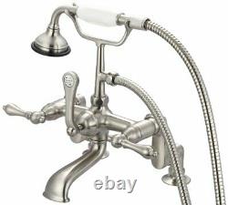 Water Creation F6-0008-02-AX Vintage Classic Adjustable Center Deck Mount Tub