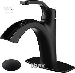 Waterfall Bathroom Faucet, Single Handle Modern Bathroom Faucets for 1 or 3 Hole