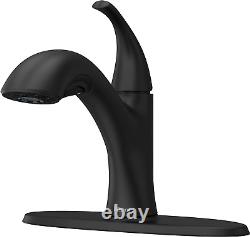 Wray Kitchen Faucet with Pull Out Sprayer, Single Handle, Mid Arc, Matte Black F