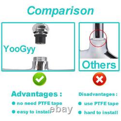 YooGyy Commercial Pre-rinse Sprayer Faucet 4-8 Inch Adjustable Center Deck Moun
