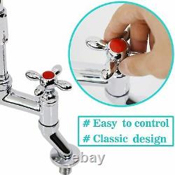YooGyy Commercial Pre-rinse Sprayer Faucet 4-8 Inch Adjustable Center Deck Moun