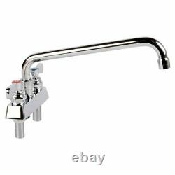 12 Swing Spout Commercial Sink Faucet Bar Deck Mount Heavy Duty 4 Centers Gpm