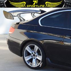 Aileron de coffre universel réglable JDM de 57 pouces, style GT, en ABS noir brillant.