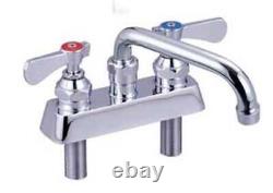Bk Ressources Bkf-4dm-8-g Deck Mount 8 No Lead Swing Spout Faucet With 4 Center