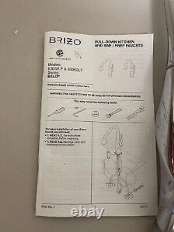 Chrome Brizo 63052lf-pc Robinet De Cuisine Belo Tir Vers Le Bas Sprayer 1 Poignée Fabriqué Aux États-unis
