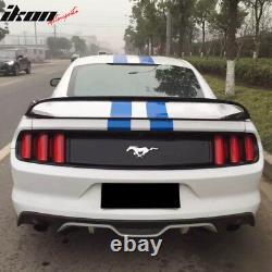 Convient 15-22 Ford Mustang Gt350 Style Arrière Trunk Spoiler Wing Matte Black Abs