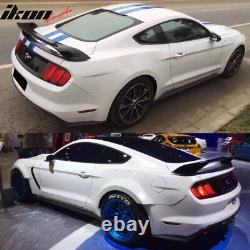 Convient 15-22 Ford Mustang Gt350 Style Arrière Trunk Spoiler Wing Matte Black Abs