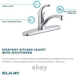 Elkay LK1000 Robinet de cuisine standard quotidien 1,5 GPM en chrome