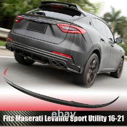 Fit For Maserati Levante 2016-2020 Arrière Intermédiaire Spoiler Trunk Wing Real Carbon