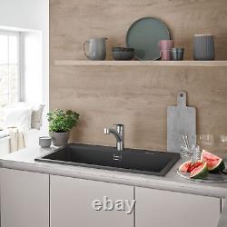 Grohe 30 306 1 Eurosmart 1.75 GPM 1 Trou Robinet de Cuisine à Bec Rétractable SuperSteel