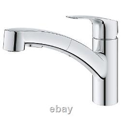 Grohe 30 306 1 Eurosmart 1.75 GPM 1 Trou Robinet de Cuisine à Bec Rétractable SuperSteel