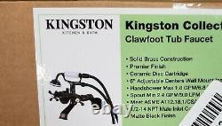 Kingston Brass Deck Mount Clawfoot Tub Robinet Et Douche À Main Huile Rubbed Bronze