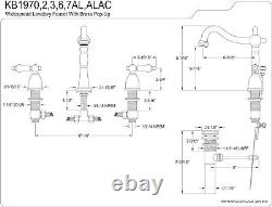 Kingston Brass KB197. AL Heritage 1.2 GPM Robinet de salle de bain généralisé en laiton