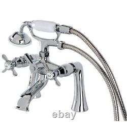 Kingston Brass KS288C ESSEX 7 Centers Deck Mount Clawfoot Tub Filler with Hand	
<br/>
<br/>Traduction en français : Robinet de baignoire sur pieds Kingston Brass KS288C ESSEX à 7 centres avec douchette